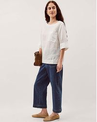 Monsoon - Ingrid Linen Top - Lyst