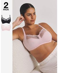 Pretty Secrets - 2 Pack Rosalie Non Wired Full Cup Bras - Lyst