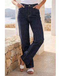 Roman - Roman Wide Leg Stretch Denim Jeans - Lyst