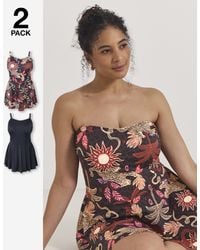 Simply Be - Value 2 Pack Swimdresses - Lyst