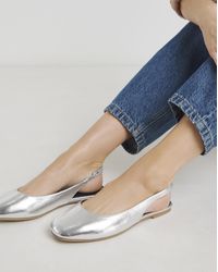 Simply Be - Square Toe Flat Slingback Ex Wide - Lyst