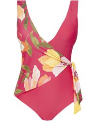 JD Williams - Hawaii Wrap Front Swimsuit - Lyst