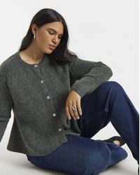 Simply Be - Peplum Knitted Cardigan - Lyst
