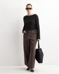 Mango - Rachel Wide-Leg Jeans With Drawstr - Lyst