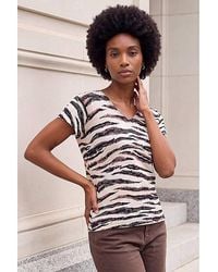 Roman - Roman Animal Embellished V-Neck Knit Top - Lyst