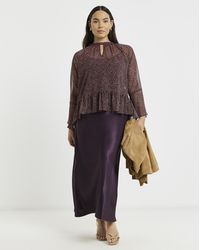 Simply Be - Satin Maxi Skirt - Lyst