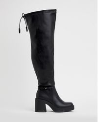 Simply Be - Over Knee Platform Heeled Boot Wide Scp - Lyst