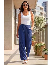 Roman - Roman Crinkle Textured Stretch Trouser - Lyst