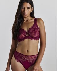 Pretty Secrets - Eyelash Lace Thong - Lyst
