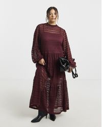 Simply Be - Tiered Lace Maxi Dress - Lyst