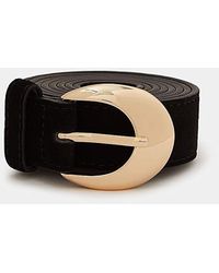 Accessorize - Oval Buckle Suede Belt - Lyst