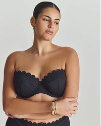 MAGISCULPT - Scallop Edge Bandeau Bikini Top - Lyst