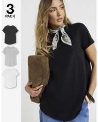Simply Be - 3 Pack Curved Hem T-Shirts - Lyst