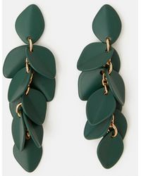 Accessorize - Willow Leaf Drop Earrings - Lyst