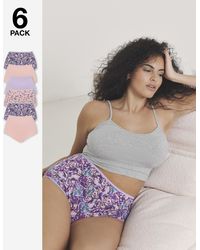 Pretty Secrets - 6 Pack Full Brief Knickers - Lyst