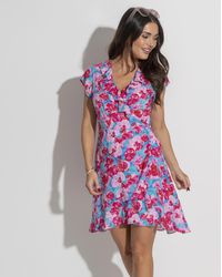 Pour Moi - Penny Frill Wrap Woven Beach Dress - Lyst