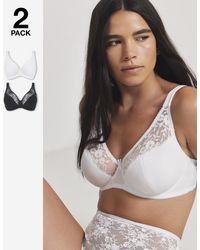 Pretty Secrets - 2 Pack Lace Full Cup Wired Bras - Lyst