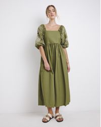 Simply Be - Embroidered Midi Dress - Lyst