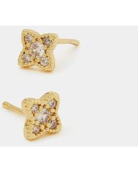 Accessorize - Clover Stud Earrings - Lyst