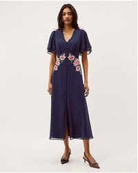 Monsoon - Coraline Floral Midi Dress - Lyst
