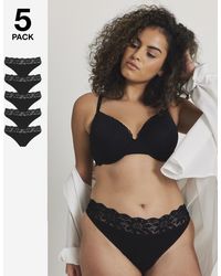Pretty Secrets - 5 Pack Lace Top Thongs - Lyst