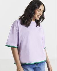 Simply Be - Whipstitch T-Shirt - Lyst