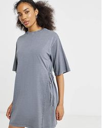 Simply Be - Acid Wash Cinched T-Shirt Dress - Lyst