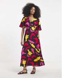 Twisted Wunder - Maxi Satin Dress - Lyst