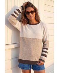 Roman - Roman Colour Block Stripe Jumper - Lyst