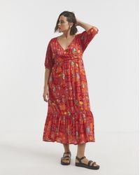Simply Be - Crinkle Wrap Dress - Lyst