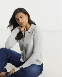 Simply Be - Button Through Collar Cardigan - Lyst
