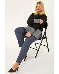 Roman Curve - Straight Smart Trousers - Lyst