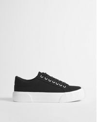 Simply Be - Canvas Trainer Chunky Ribbed Sole Wide - Lyst