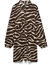 Vero Moda - Maddie Zebra Print Short Dress - Lyst