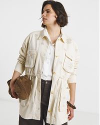Simply Be - Floral Embroidered Utility Jacket - Lyst