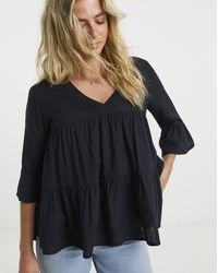 Simply Be - Viscose Smock Top - Lyst