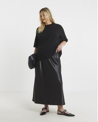 Simply Be - Satin Maxi Skirt - Lyst