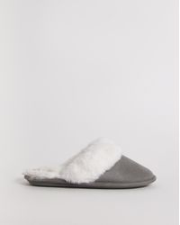 Simply Be - Closed Toe Mule Slippers Wide Fit - Lyst