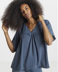 Simply Be - V Neck Smock Top - Lyst