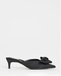 Simply Be - Pointed Bow Kitten Heel Mules Wide - Lyst