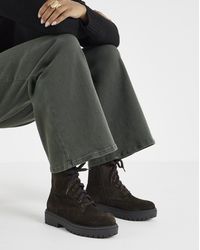 Simply Be - Chunky Lace Up Boot Extra Wide - Lyst