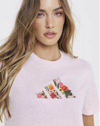 adidas - Floral Logo T-Shirt - Lyst