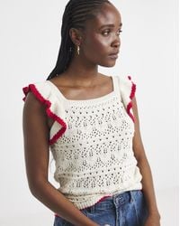 Simply Be - Ruffle Vest With Contrast Hem - Lyst