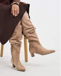 Simply Be - Slouchy Pointed Knee Boot Ex Wide Sc - Lyst
