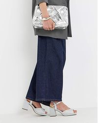JD Williams - Pleated Two Part Platform Heels Wide - Lyst
