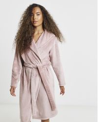 Pretty Secrets - Fleece Dressing Gown - Lyst