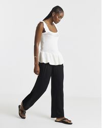 Simply Be - Crinkle Wide Leg Trousers - Lyst