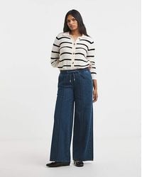 Simply Be - Pintuck Wide Leg Jogger Jean - Lyst