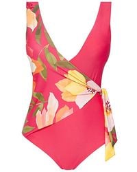 JD Williams - Hawaii Wrap Front Swimsuit - Lyst