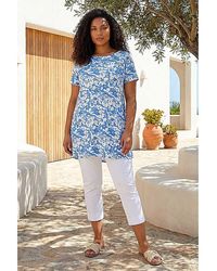 Roman Curve - Bardot Floral Stretch Top - Lyst